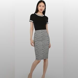 NWT Express Pencil Skirt Women’s XS Black &‎ White Work Office MSRP $69
